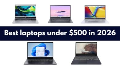 Best budget laptops under 500 dollars displayed on desk in 2026